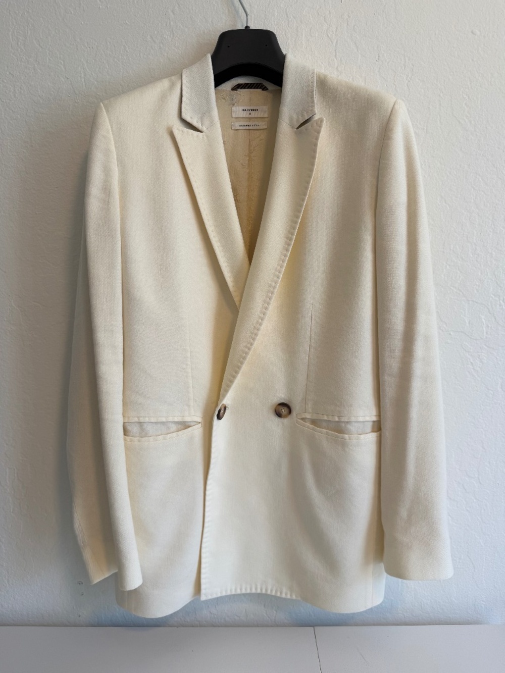 Billy Reid Tencel/Linen blazer Cream size 4